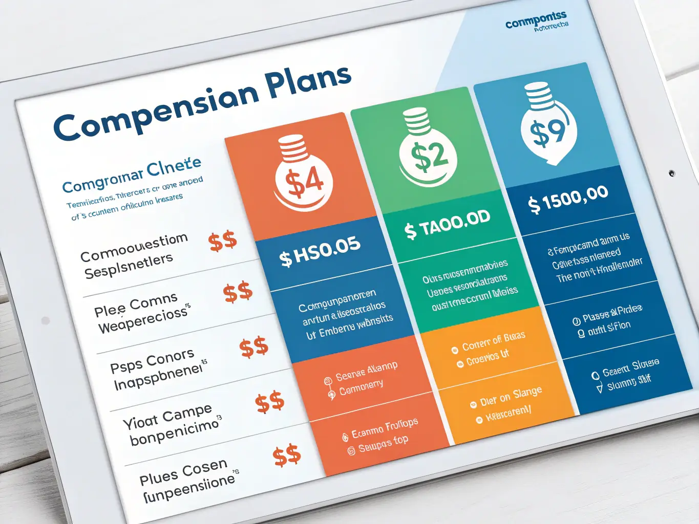 An image depicting a detailed compensation structure chart, highlighting commission rates, bonus opportunities, and performance-based incentives for Spixy's Influencer Partner Program.