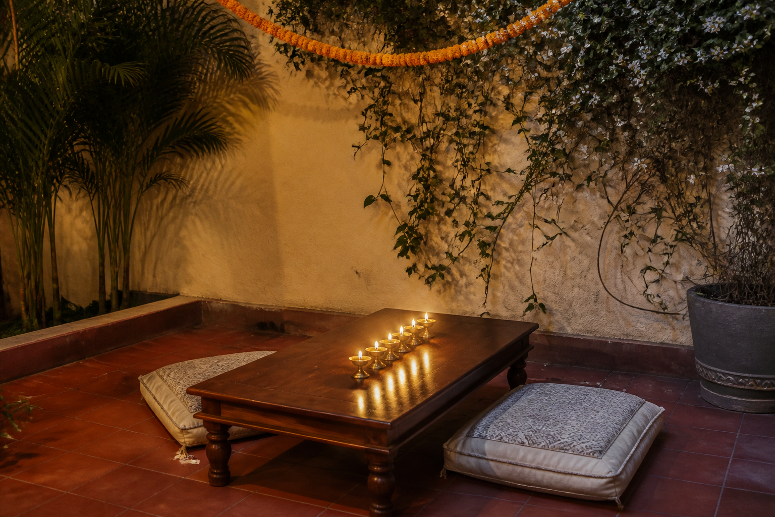 Candlelight garden setup currently hosted on Spixy