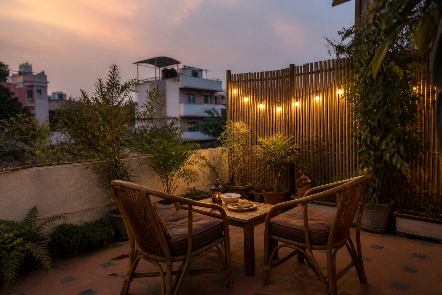 Rooftop dining setup restaurant hosting